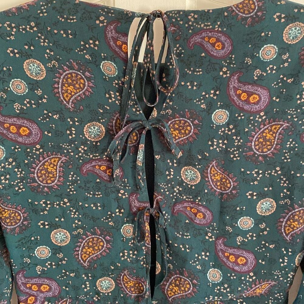 🔥3/$20🔥 Xhiliration long sleeve paisley print dress size S - Picture 10 of 13